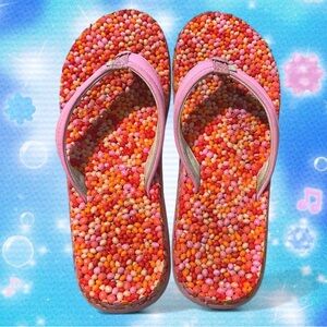 Sanuk Pink Bubblecush Flip Flops
